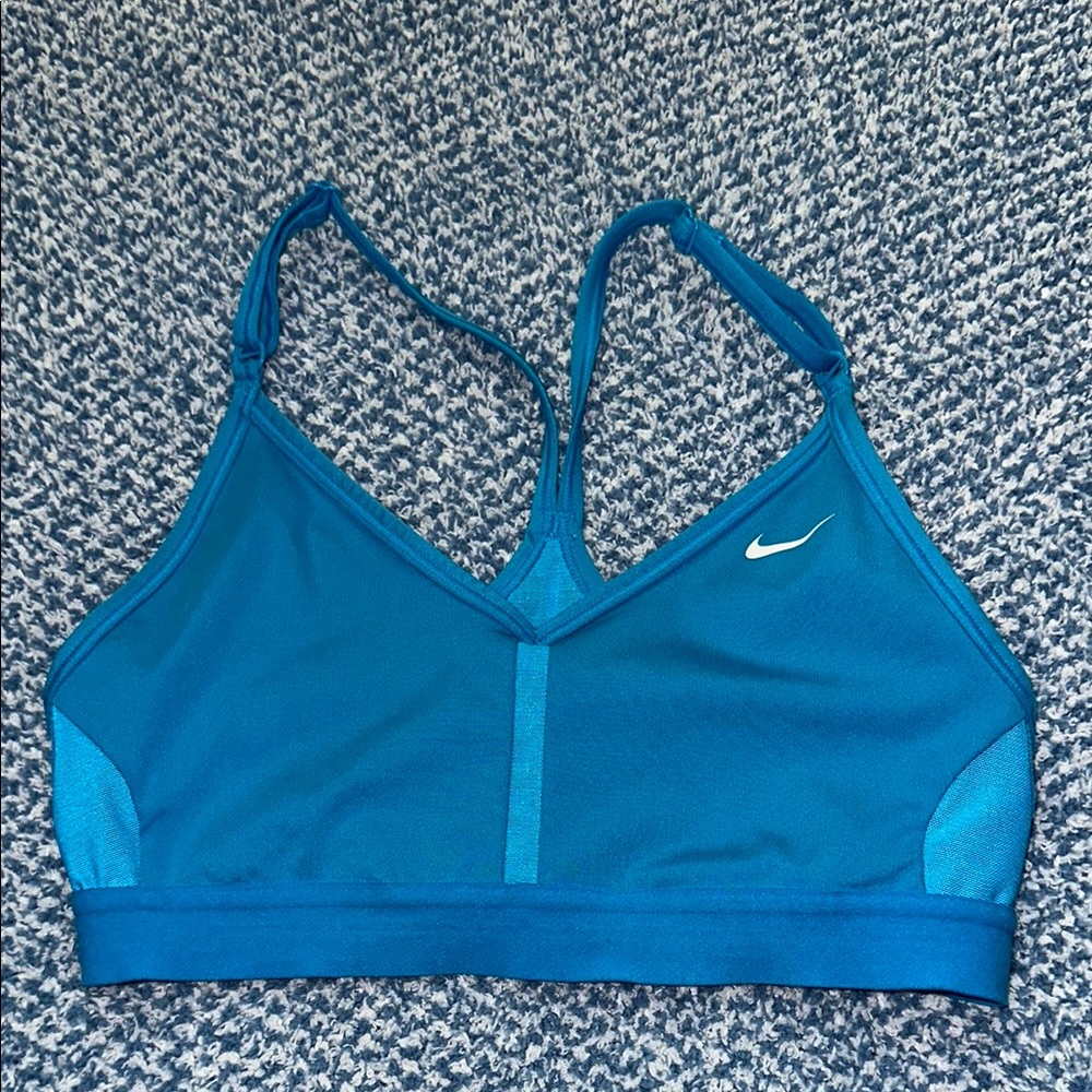 Nike Blue Sports Bra Moisture-Wicking Performance